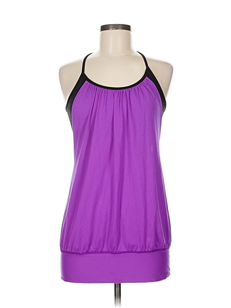 Pre-owned Lululemon Athletica Tank Top Purple Halter Neckline Tops