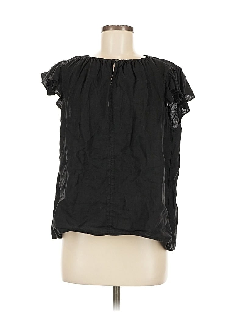 Pre-owned Velvet By Graham & Spencer Short Sleeve Blouse In Black