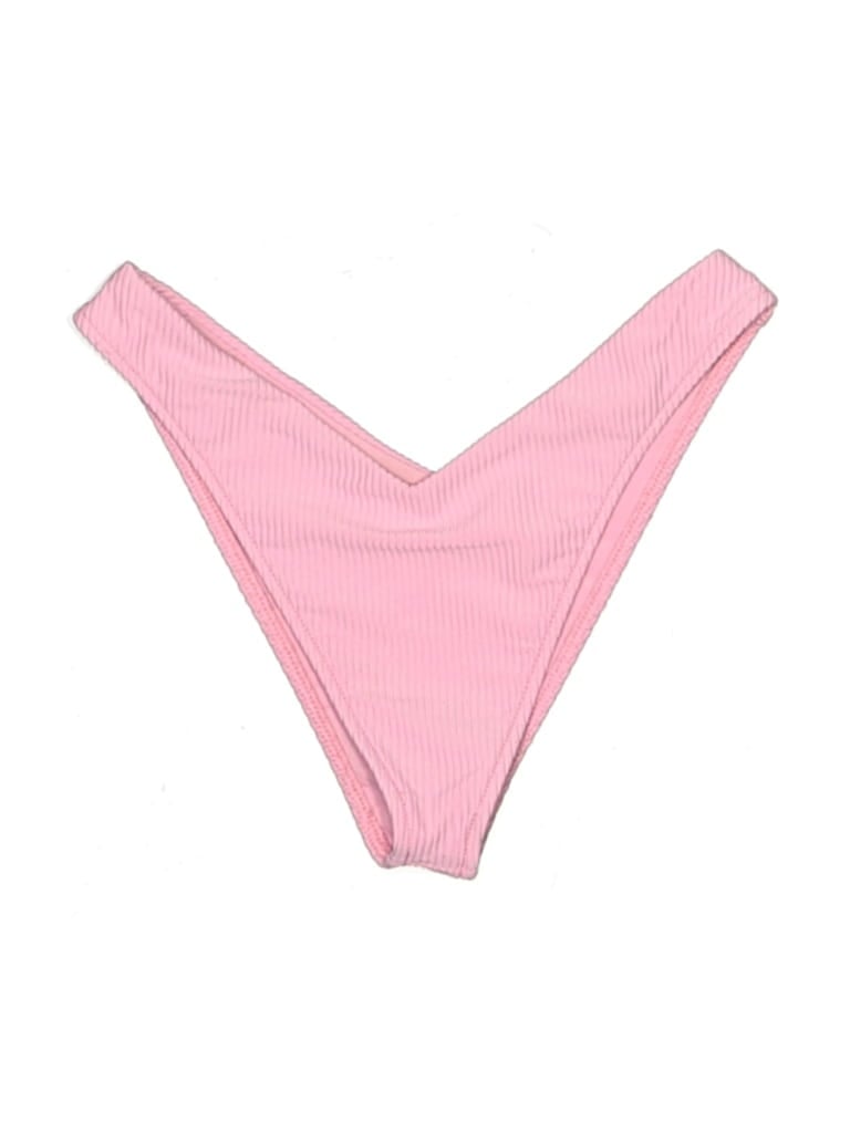 Pre-owned Frankies Bikinis Swimsuit Bottoms In Pink