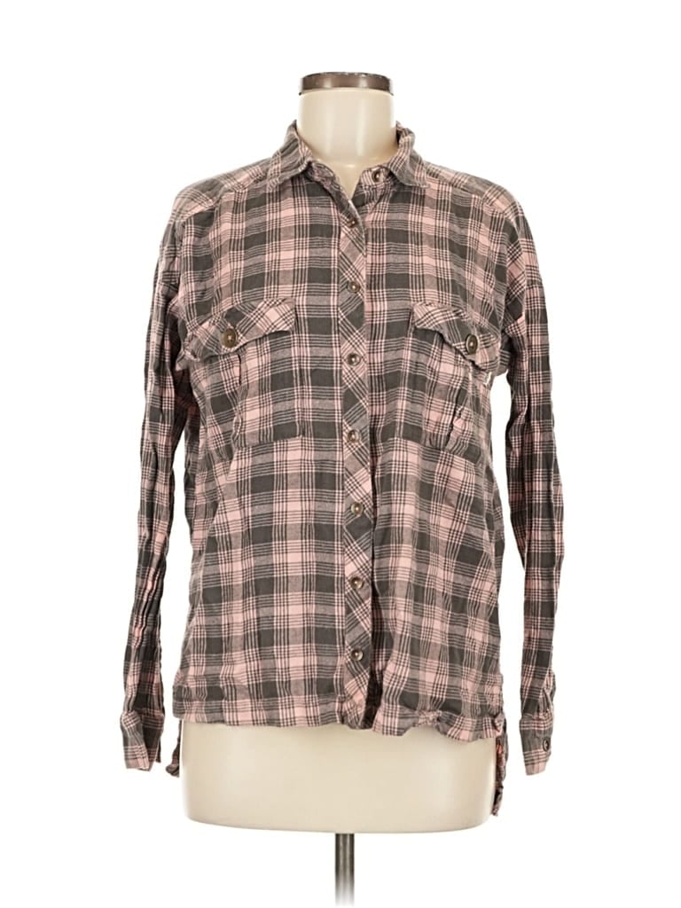Pre-owned Rip Curl Long Sleeve Button Down Shirt In Brown
