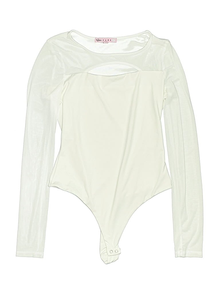 Pre-owned Crave Fame By Almost Famous Bodysuit In White