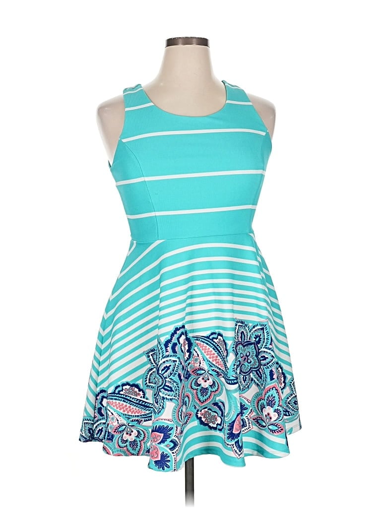 Pre-owned As U Wish Casual Dress In Blue