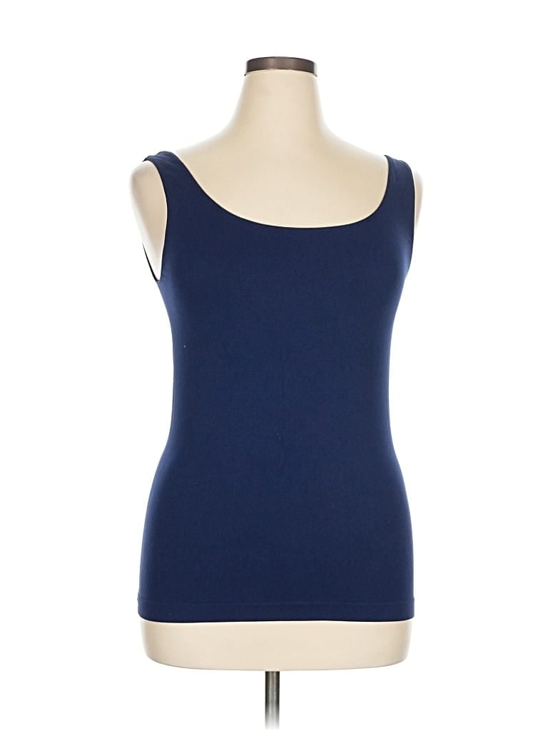 Pre-owned Dip Tank Top Blue Strapless Neckline Tops