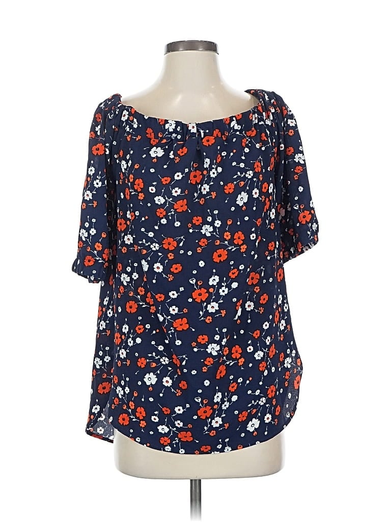 Pre-owned Michael Michael Kors Short Sleeve Blouse In Blue