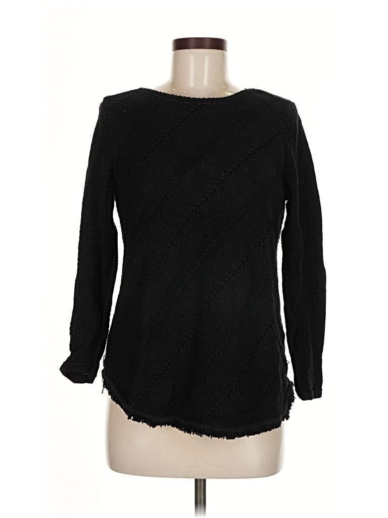 Pre-owned Chico's Pullover Sweater In Black