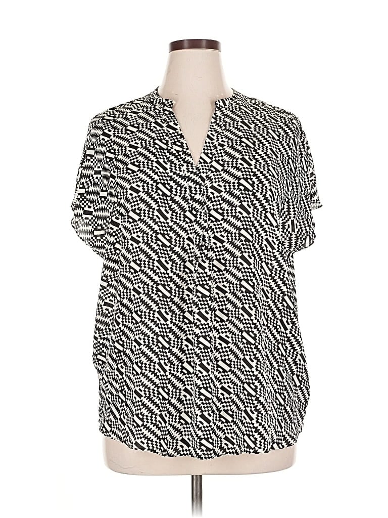 Pre-owned Maison D' Amelie Short Sleeve Blouse In Silver