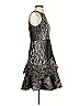 Vince Camuto 100% Polyester Metallic Silver Cocktail Dress Size 2 - photo 4
