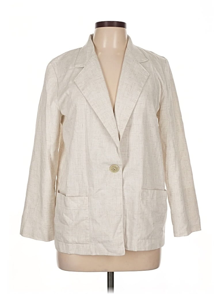 Pre-owned Sag Harbor Blazer Jacket In White