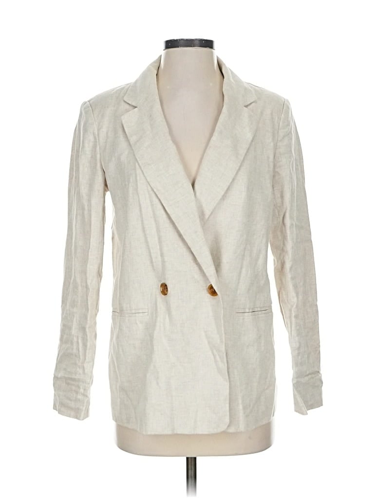 Pre-owned Banana Republic Factory Store Blazer Jacket In White