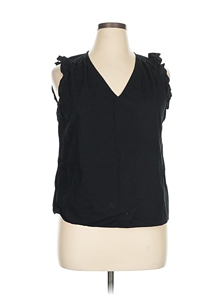 Pre-owned J.crew Factory Store Sleeveless Blouse In Black