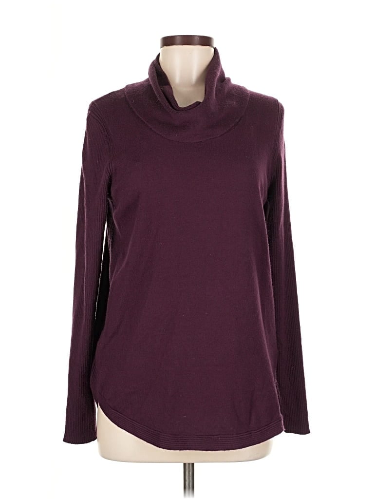 Pre-owned Calvin Klein Turtleneck Sweater In Burgundy