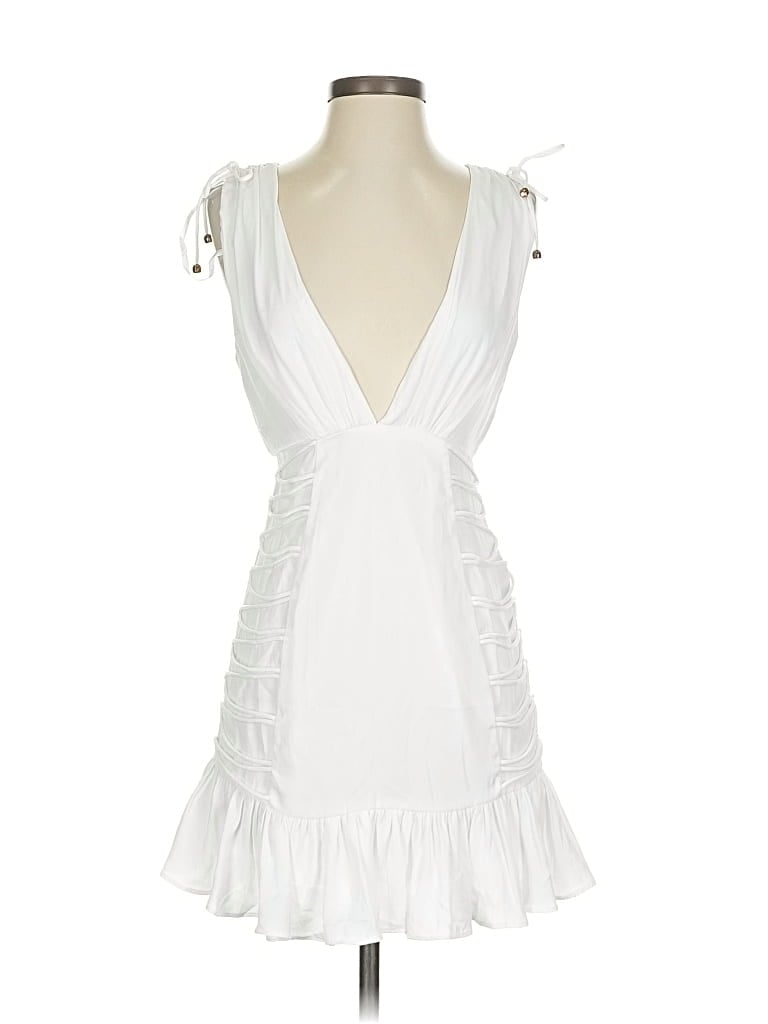 Pre-owned Selfie Leslie Cocktail Dress In White