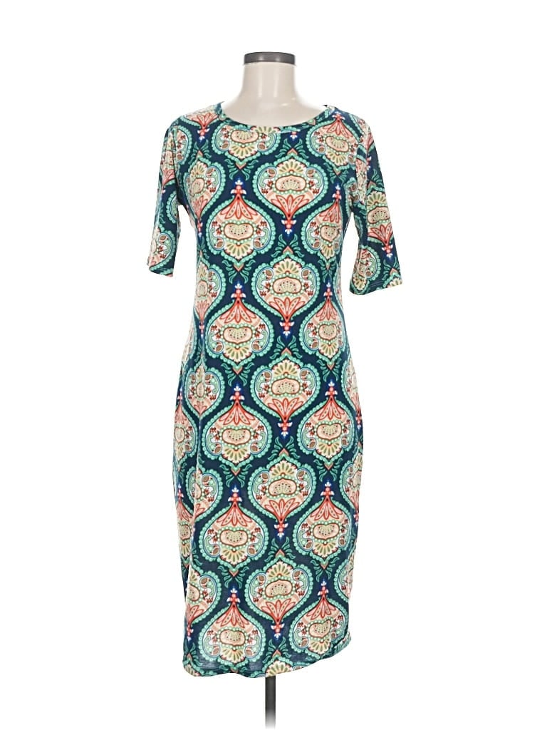 Pre-owned Lularoe Casual Dress In Blue