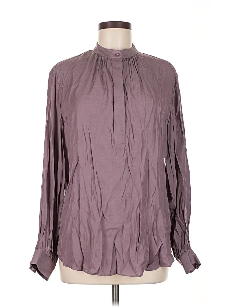 Pre-owned Dr2 Long Sleeve Blouse In Purple