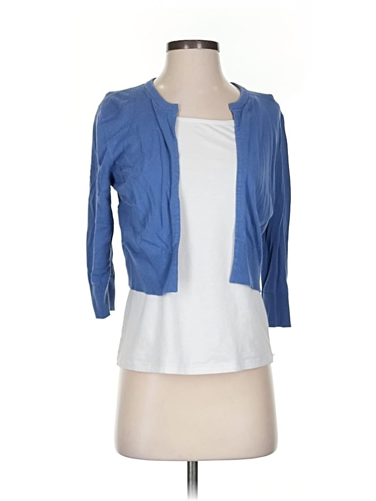 Pre-owned Ann Taylor Loft Cardigan Sweater In Blue