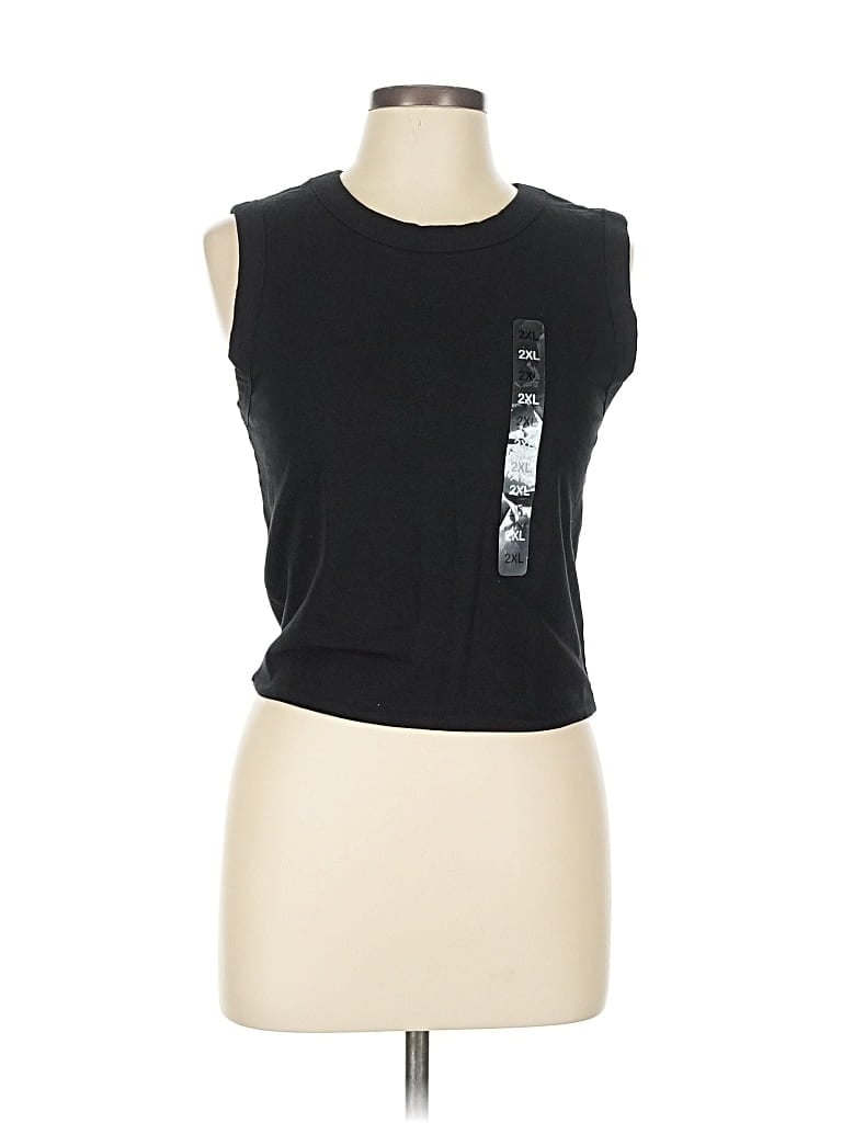 Pre-owned Cotton On Sleeveless T-shirt In Black