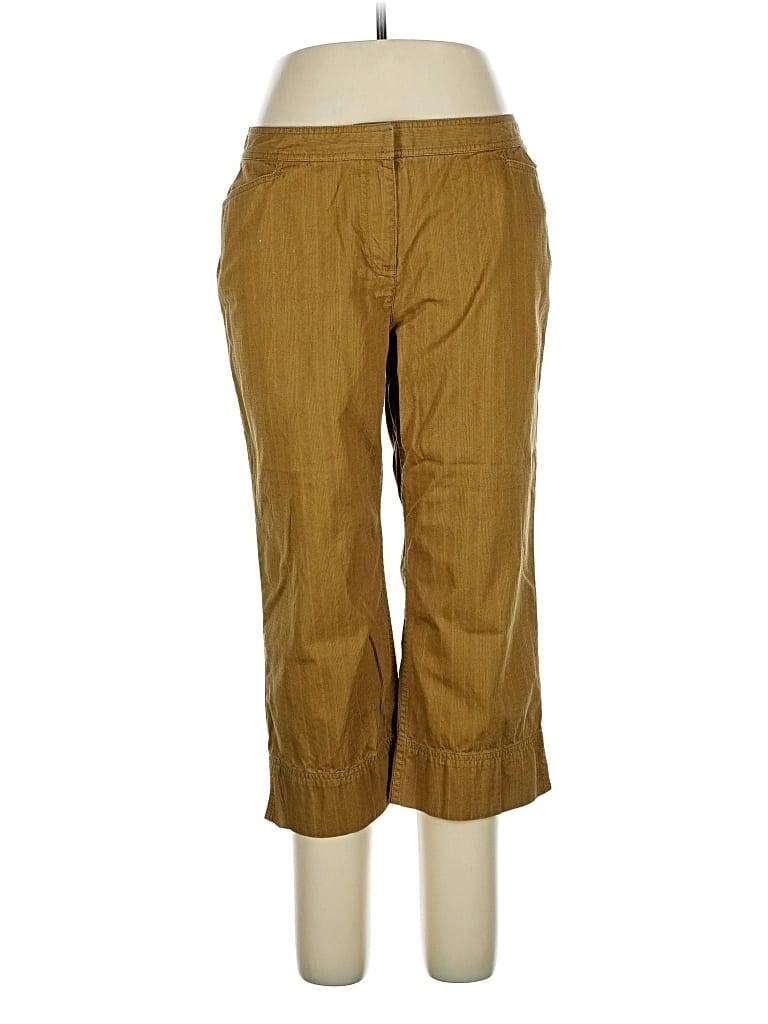 Pre-owned Jjill Khaki Pant In Gold