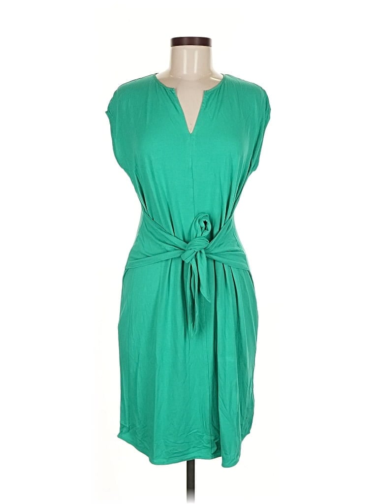 Pre-owned Lands' End Casual Dress In Green