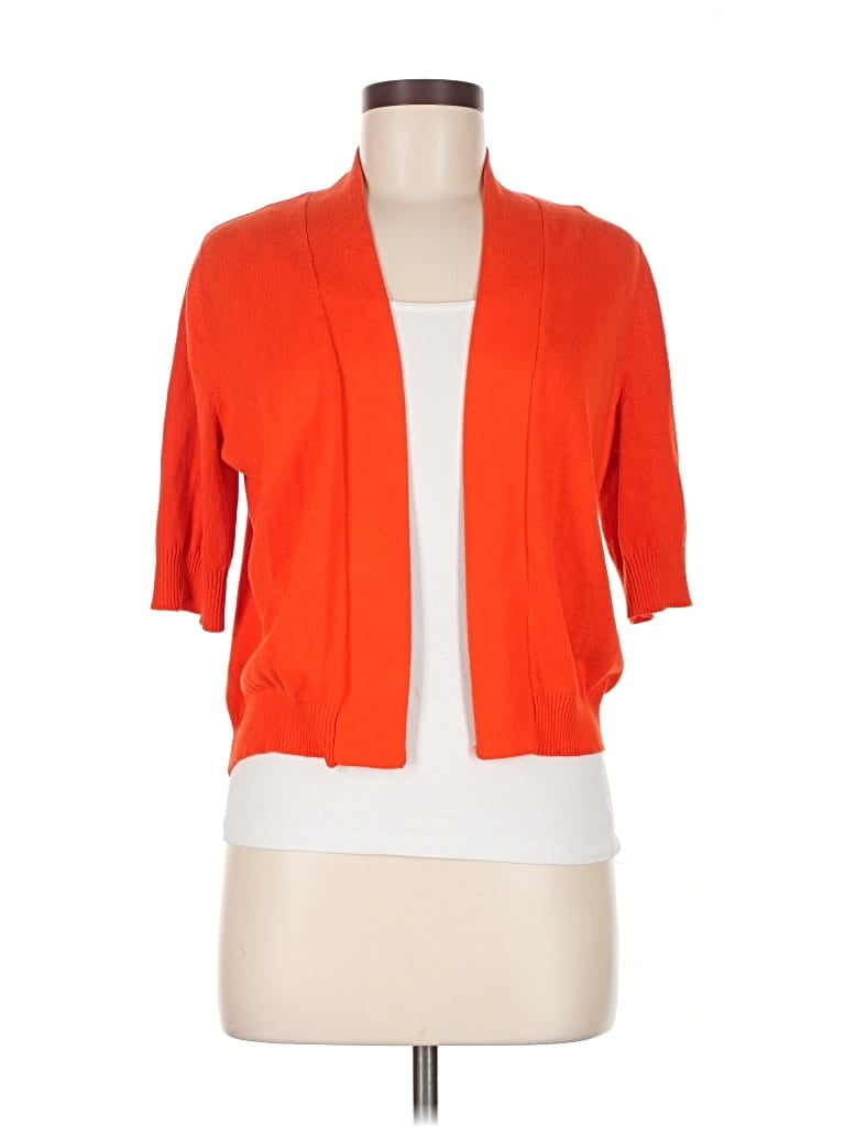 Pre-owned Jones New York Sport Cardigan Sweater In Orange