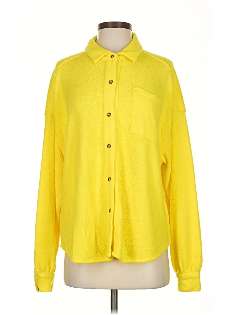 Pre-owned Urban Outfitters Long Sleeve Button Down Shirt In Yellow