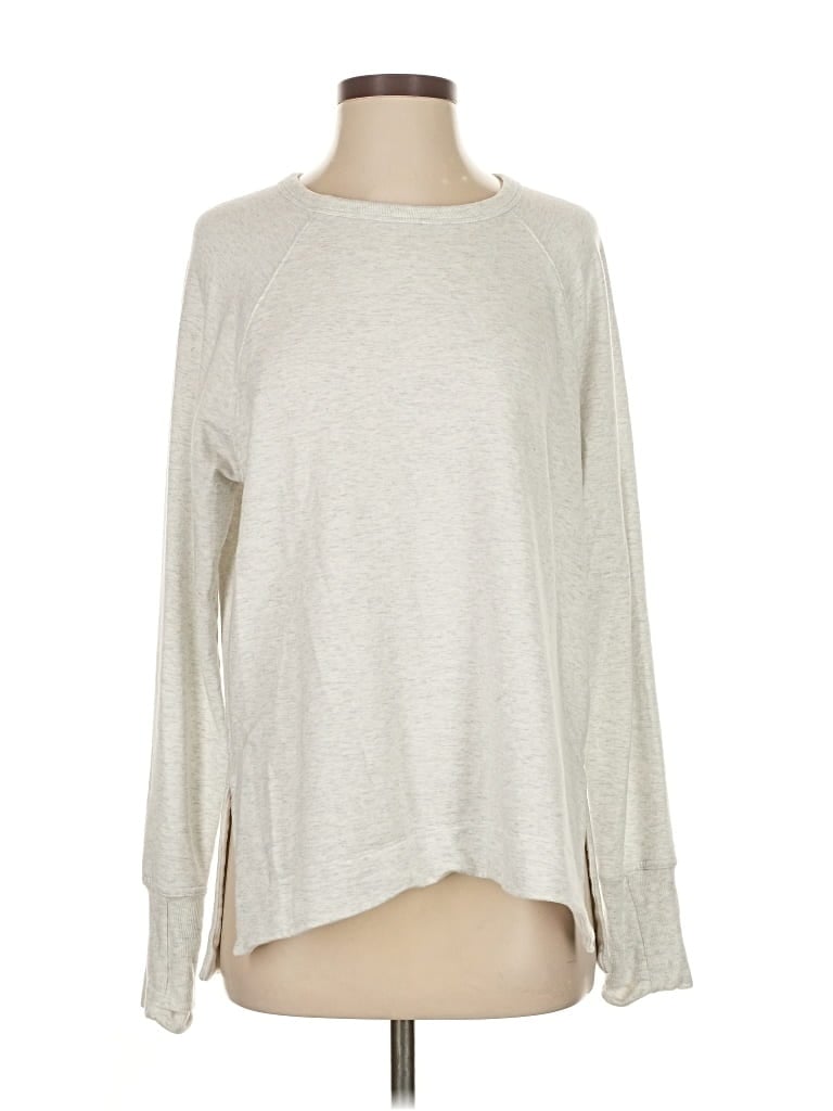 Pre-owned Athleta Pullover Sweater In Silver