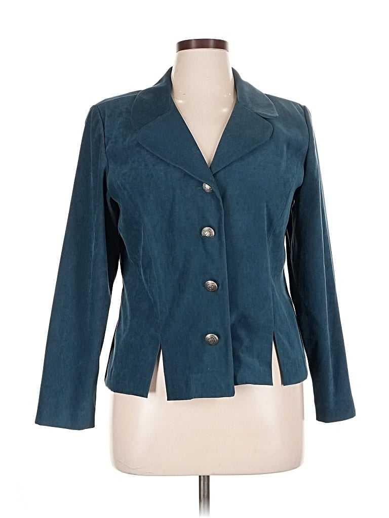 Pre-owned Leslie Fay Blazer Jacket In Blue