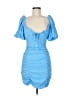 Zara 100% Polyester Polka Dots Blue Cocktail Dress Size M - photo 1