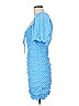 Zara 100% Polyester Polka Dots Blue Cocktail Dress Size M - photo 5