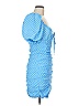 Zara 100% Polyester Polka Dots Blue Cocktail Dress Size M - photo 4
