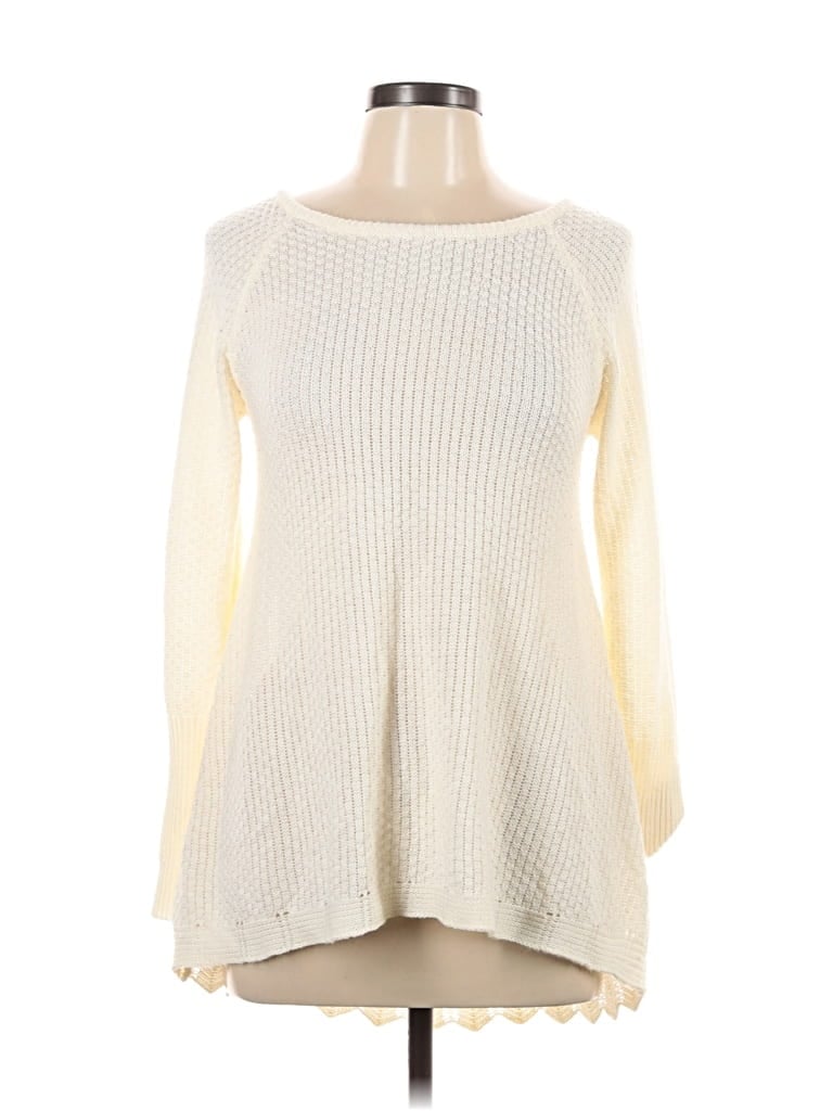 Pre-owned Unbranded Pullover Sweater In White