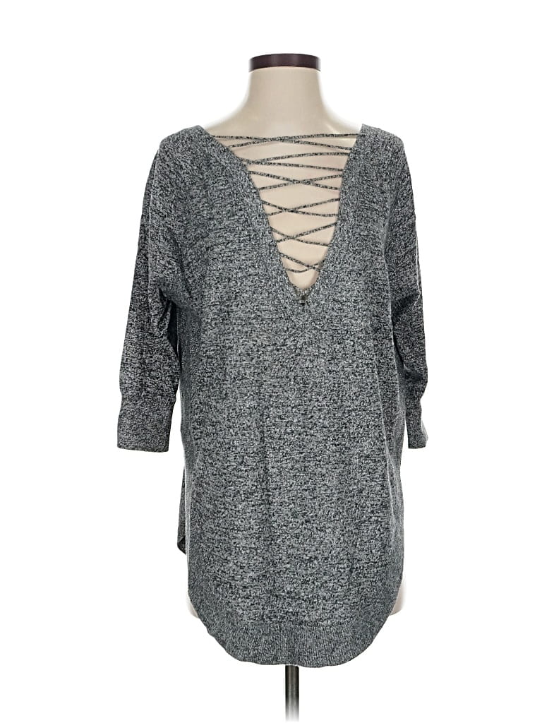 Pre-owned Express Pullover Sweater In Gray