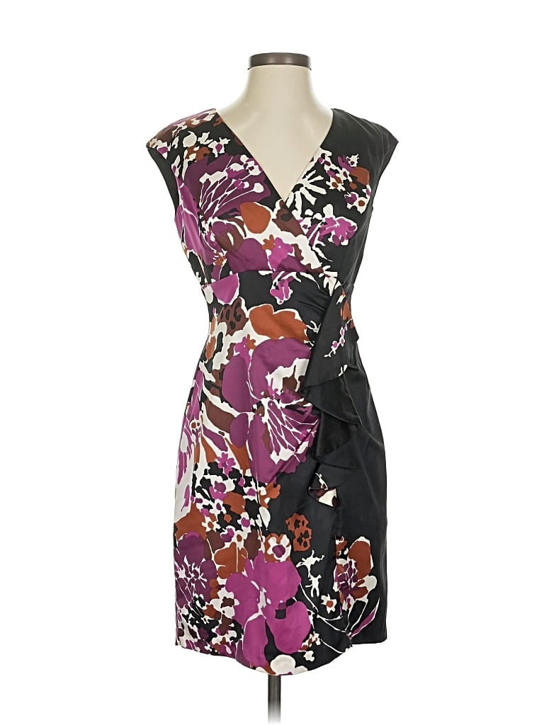 Pre-owned Donna Ricco Cocktail Dress In Purple