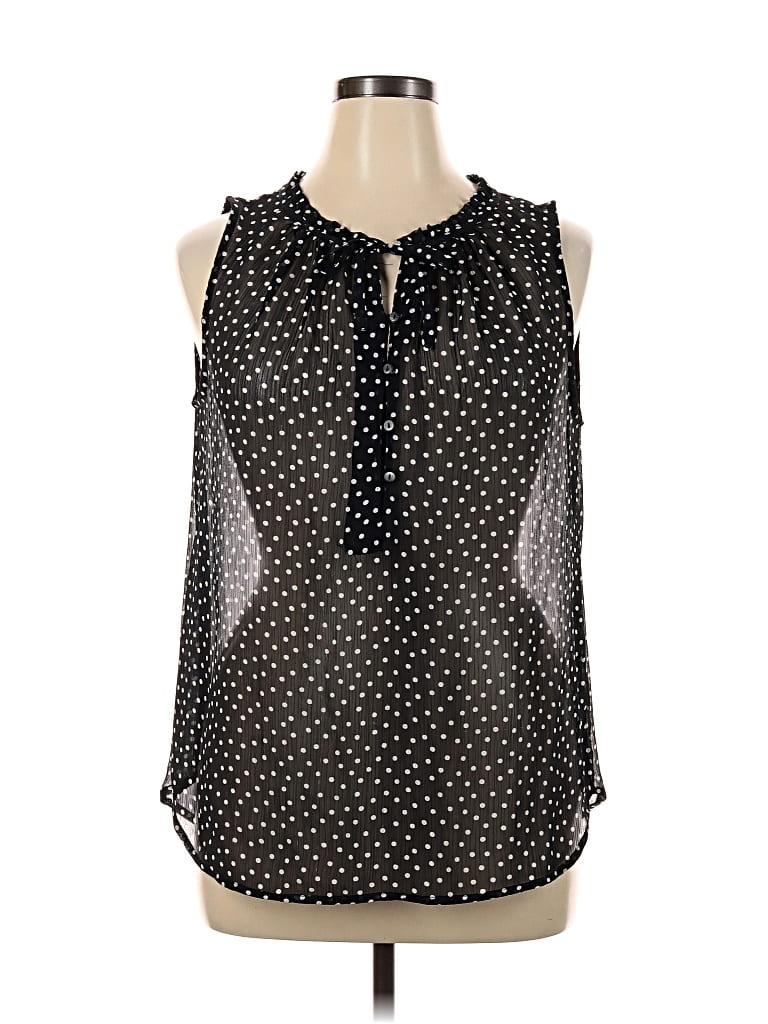 Pre-owned Liz Claiborne Sleeveless Blouse In Black