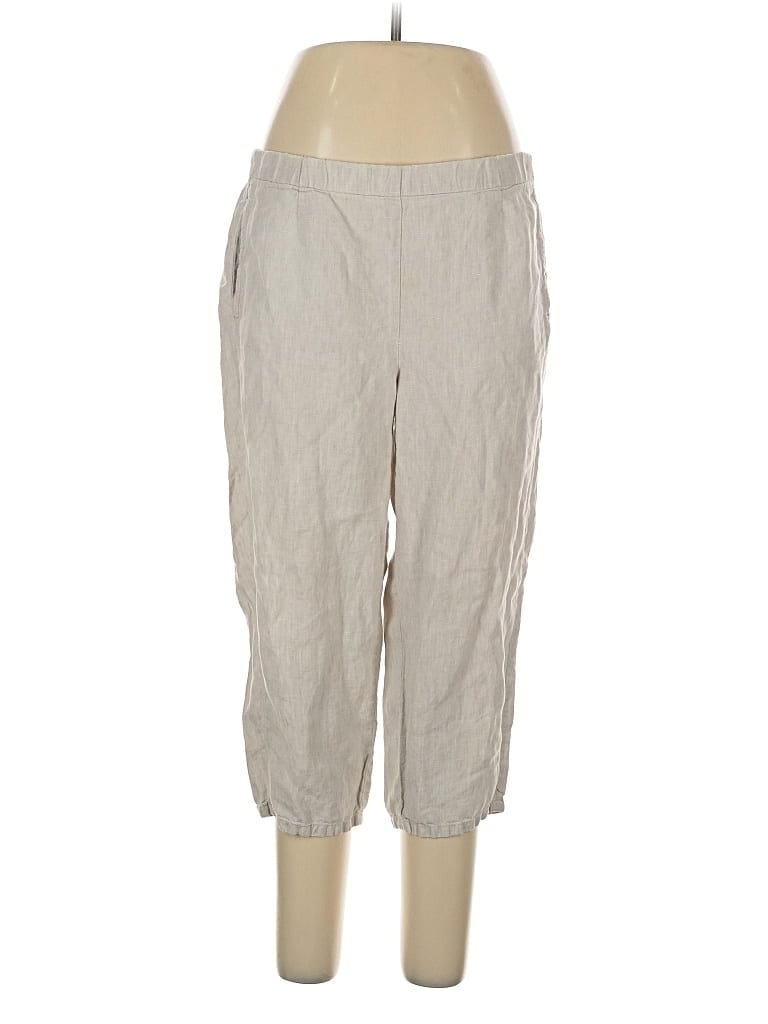 Pre-owned Jjill Linen Pants In Gray