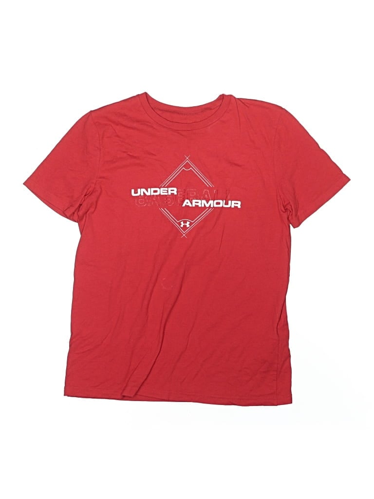 Pre-owned Under Armour Kids' Short Sleeve T-shirt In Red