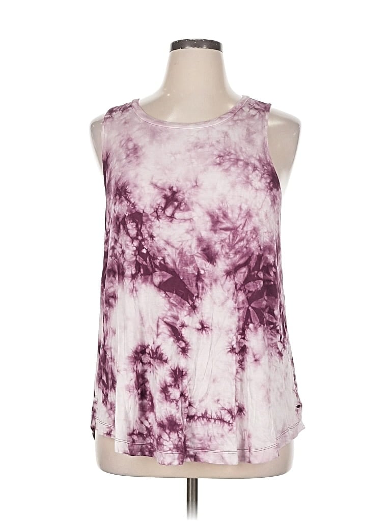 Pre-owned American Eagle Outfitters Tank Top Purple Tie-dye Pattern Tops