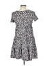 Assorted Brands Animal Print Gray Casual Dress Size 12 - photo 2