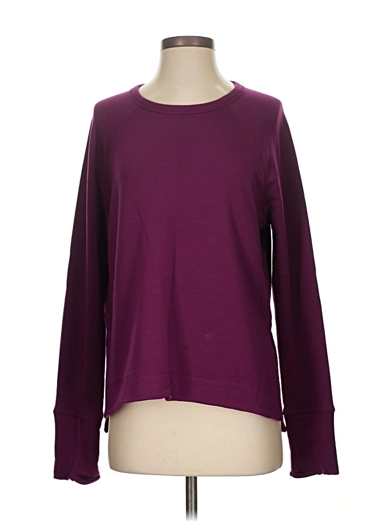 Pre-owned Athleta Pullover Sweater In Burgundy