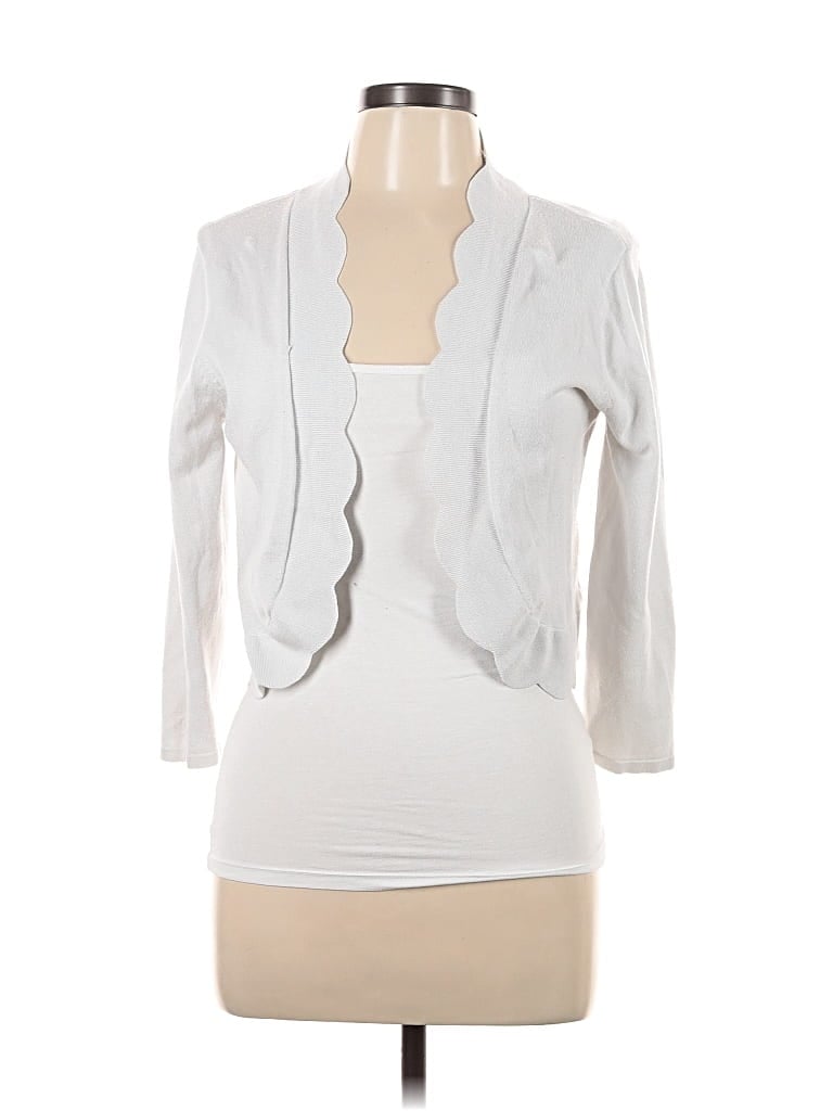 Pre-owned Ronni Nicole Cardigan Sweater In White