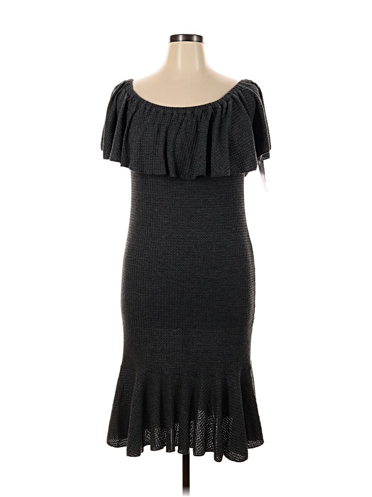 Pre-owned Lularoe Cocktail Dress In Gray