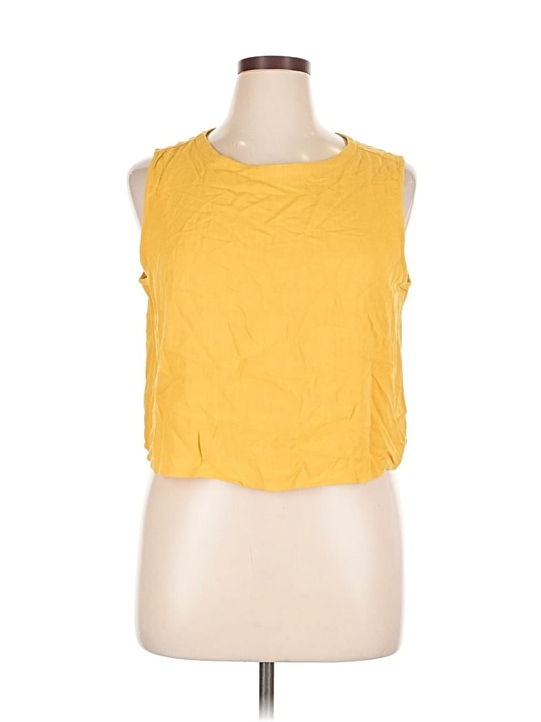 Pre-owned Unbranded Sleeveless T-shirt In Yellow