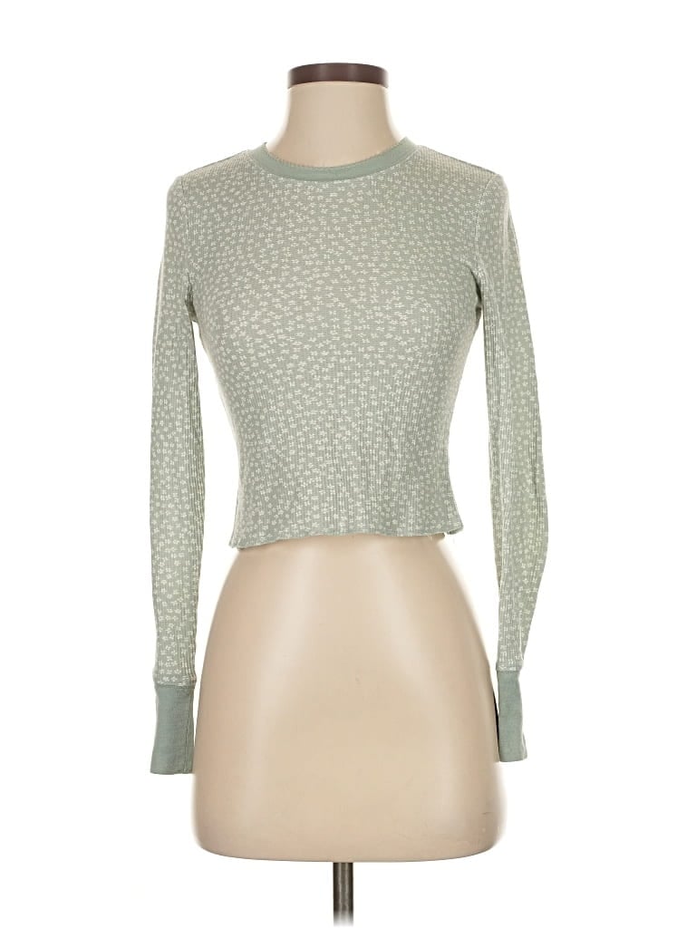 Pre-owned Pacsun Long Sleeve T-shirt In Green