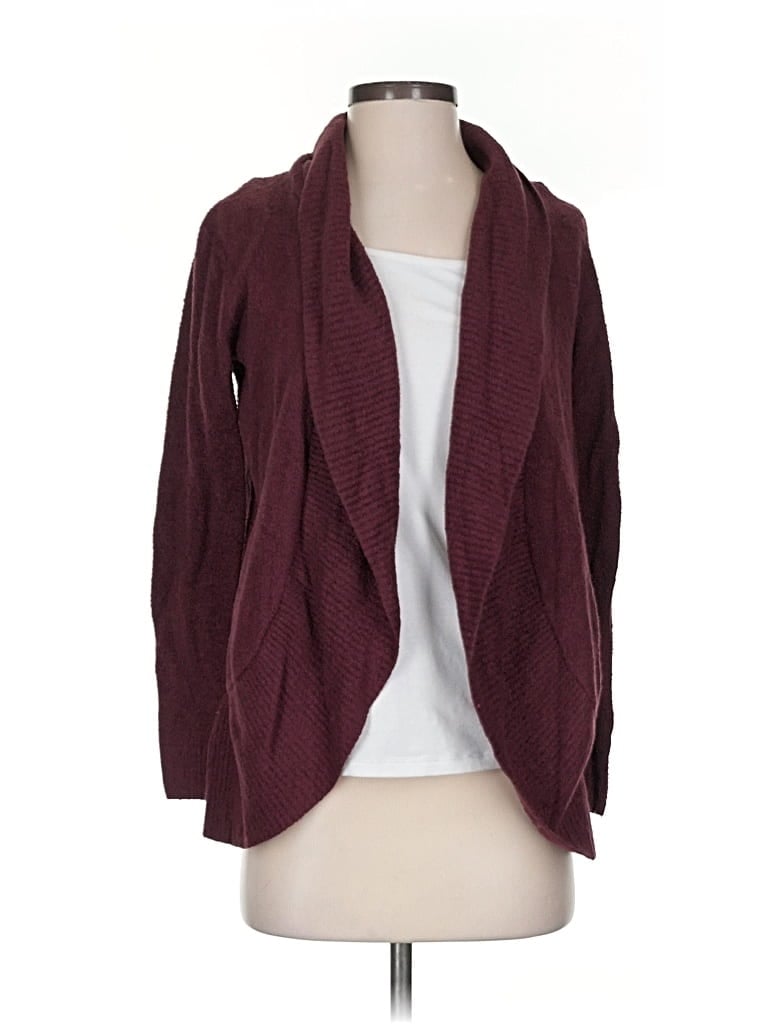 Pre-owned Max & Mia Cardigan Sweater In Burgundy