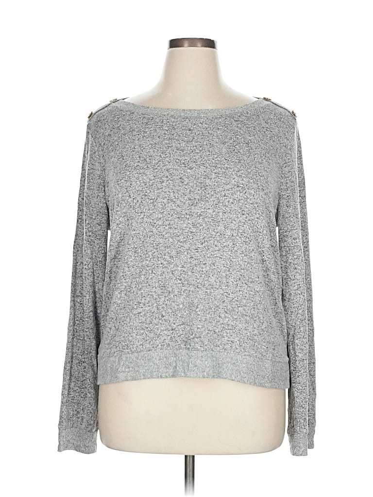 Pre-owned J.crew Factory Store Pullover Sweater In Silver