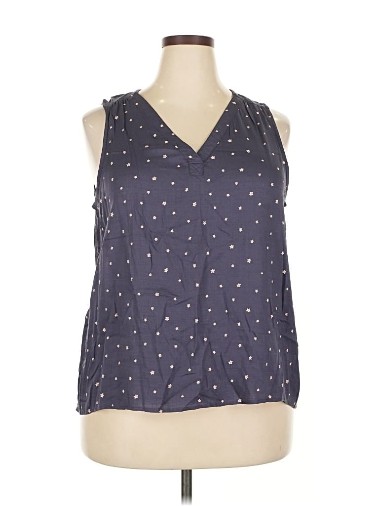 Pre-owned Sonoma Goods For Life Sleeveless Blouse In Blue