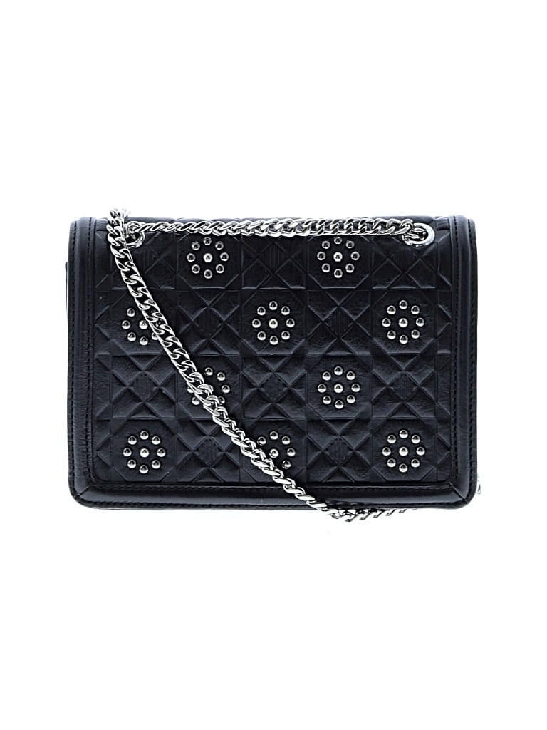 Pre-owned Brighton Leather Crossbody Bag In Black