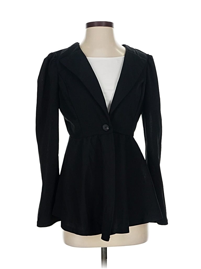 Pre-owned Unbranded Blazer Jacket In Black