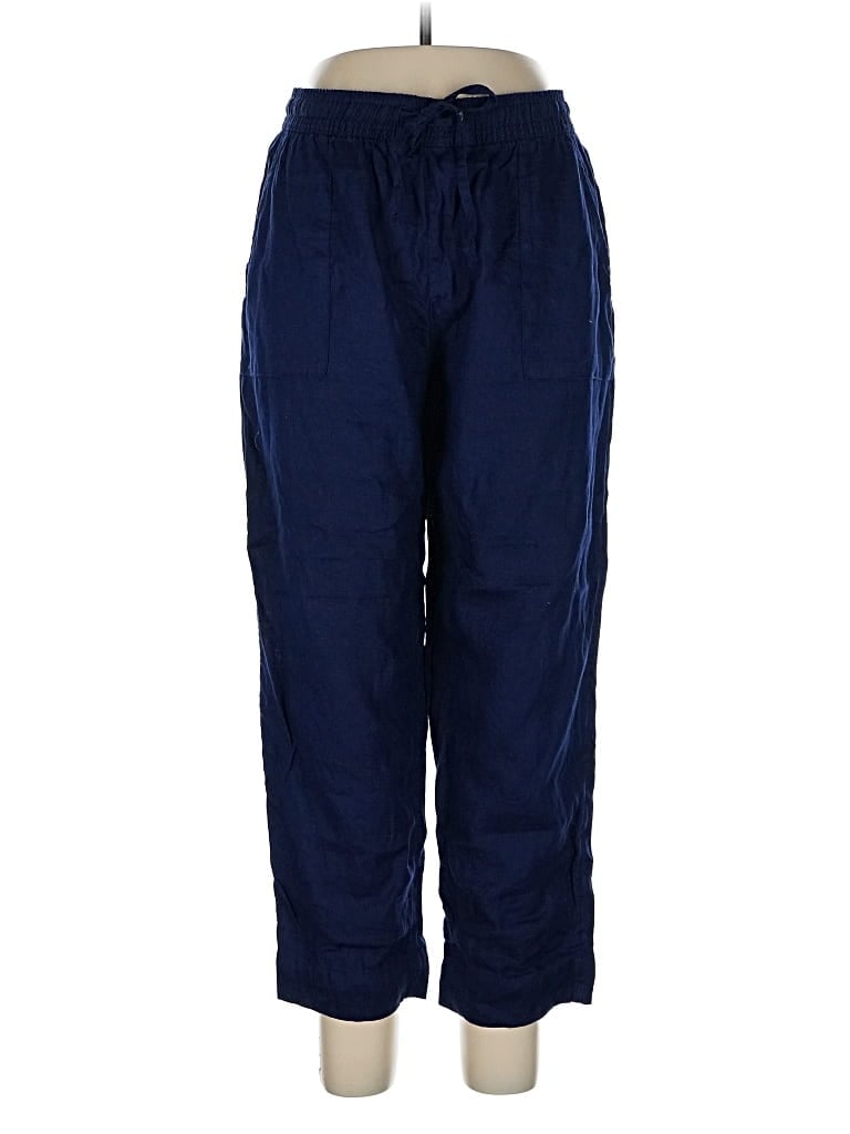 Pre-owned Sigrid Olsen Linen Pants In Blue
