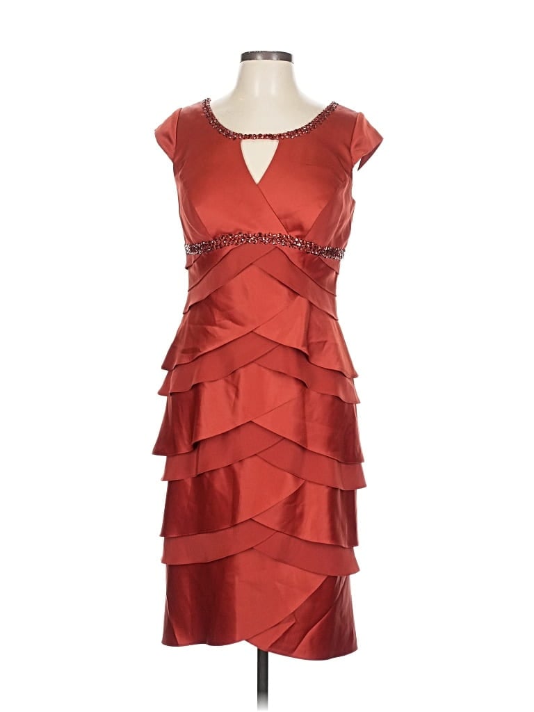 Pre-owned Alex Evenings Cocktail Dress In Burgundy