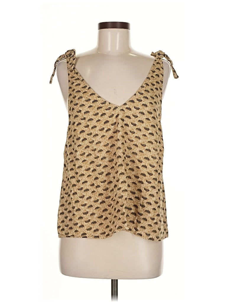 Pre-owned Treasure & Bond Tank Top Gold Halter Neckline Tops